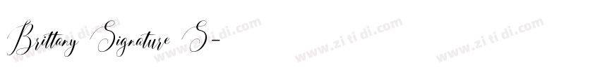 Brittany Signature S字体转换
